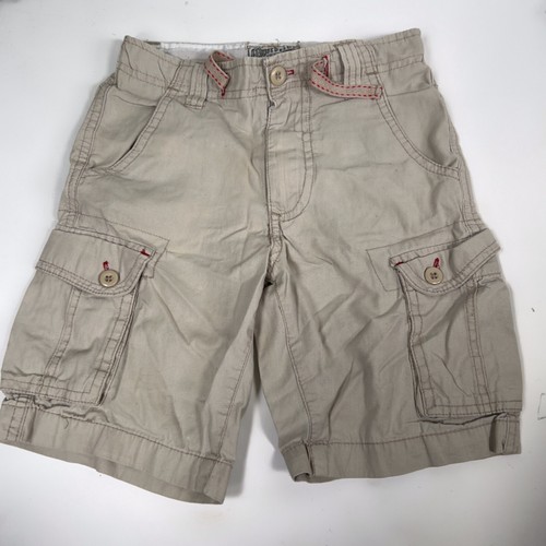Boys Vintage 90s Grunge Beige Casual Gorpcore Drawstring Cargo Shorts / 6 - Picture 3 of 4