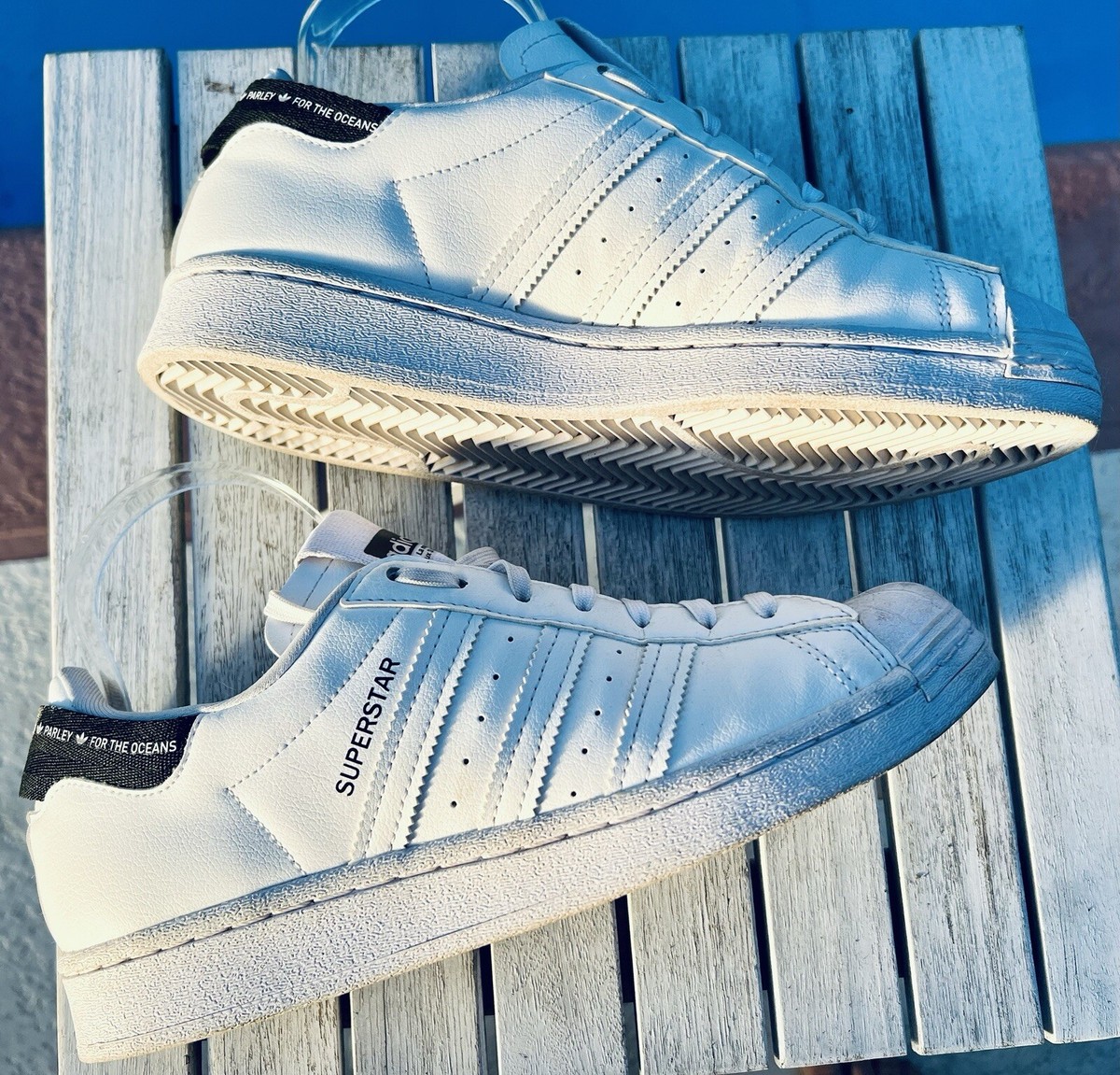 ADIDAS ORIGINALS SUPERSTAR x PARLEY "WHITE BLACK" SHOES MENS SIZE 7 | eBay