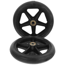  2 Pcs Front Wheel Replacement Tires Wheelchair Elderly Office Wheels 6 Inch