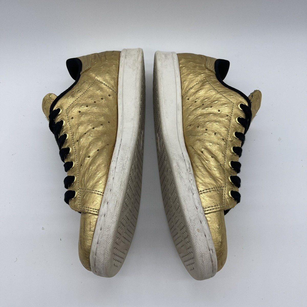 Size 9.5 - Adidas Stan Smith Gold Metallic for sale online 