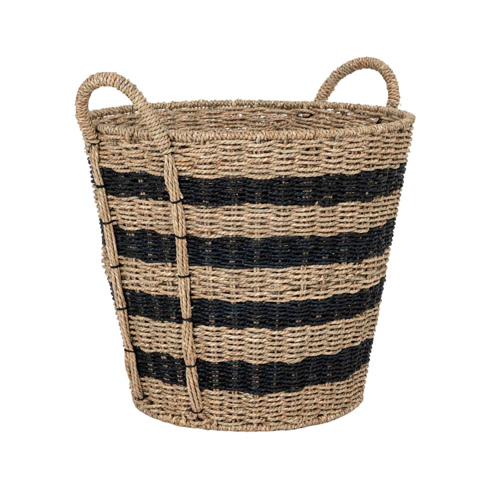 Better Homes  Gardens Extra Large Striped Seagrass Storage Basket with Handles