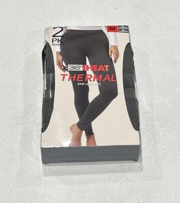 32 Degrees Heat Women's 2-Pack Thermal Base Layer Pants, HT