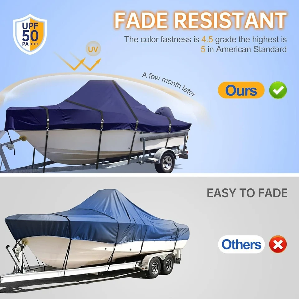 900D Center Console Boat Cover Waterproof Anti-UV Heavy Duty Boat Cover - Image 2 of 4