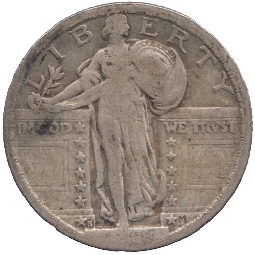 1918 P Standing Liberty Silver Quarter Dollar, Choice Uncirculated