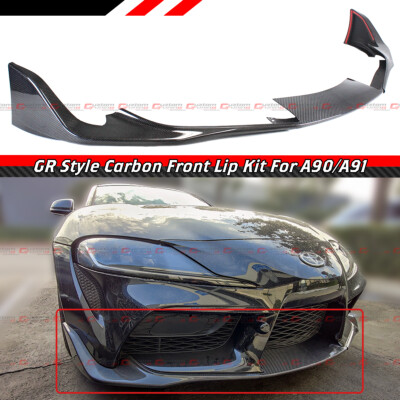 For 2020-26 Toyota Supra GR TR Style Carbon Fiber Front Bumper Lip Splitter Kit