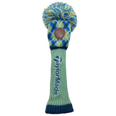 TaylorMade - pom Rare TaylorMade Argyle Pom Headcover 1 Driver Green Blue