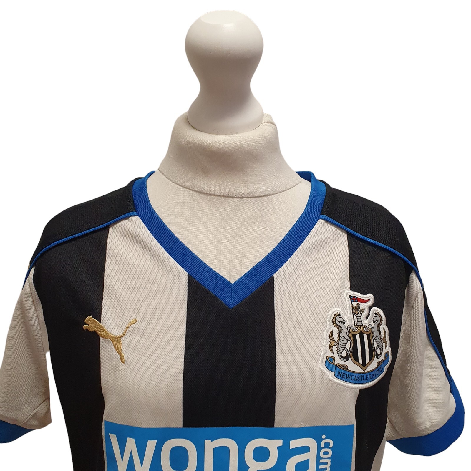 Puma Newcastle Utd FC Black White Football Shirt Uk Boy's Age 12 Yrs