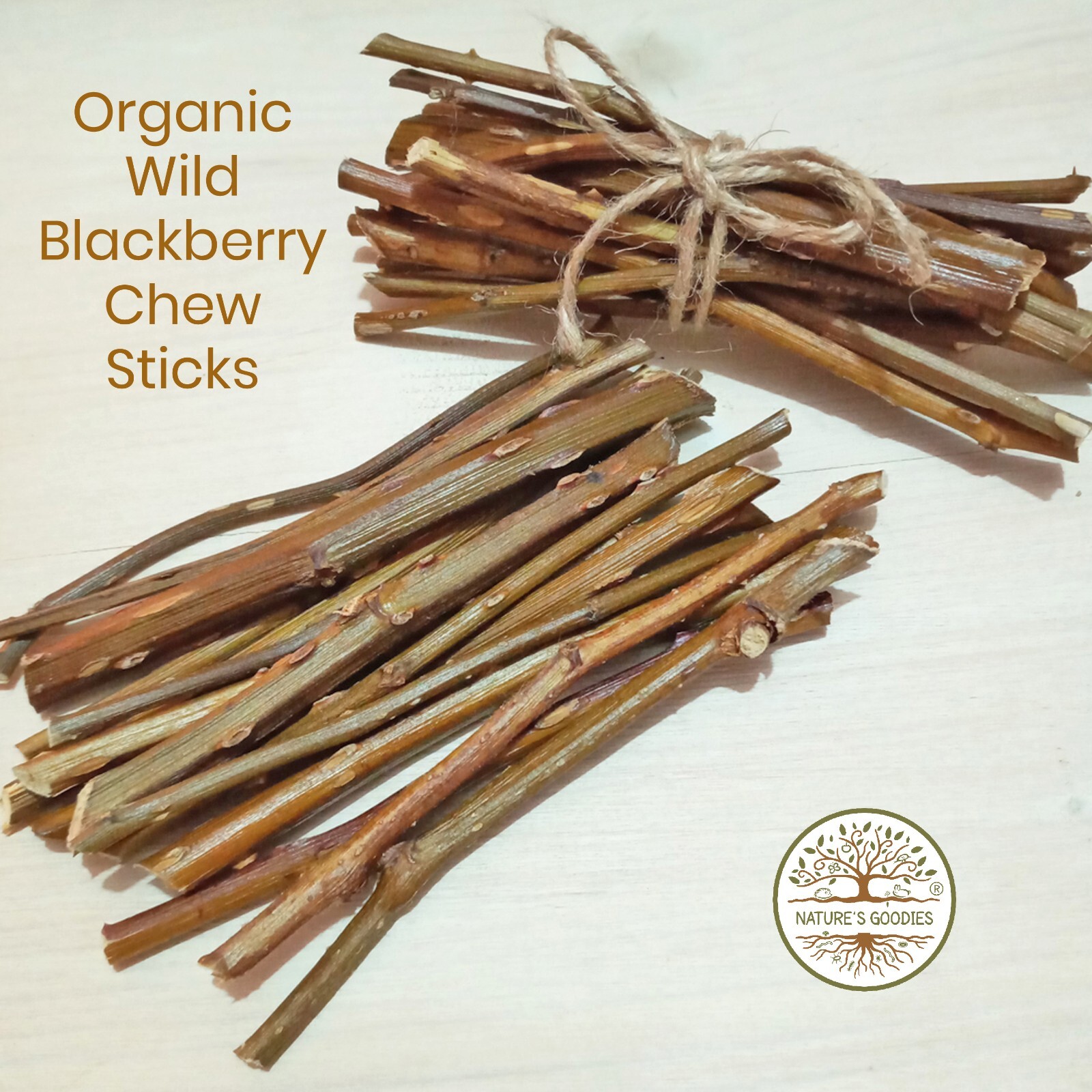 Organic Wild Blackberry Sticks Pet Chew Toy Rabbits Guinea Pigs Gerbils Hamsters