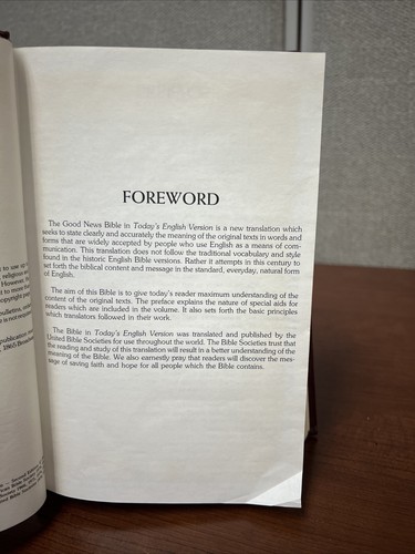 Bible Today's English Version Second Edition 1992 ABS (Bb84) Good News - Picture 2 of 4