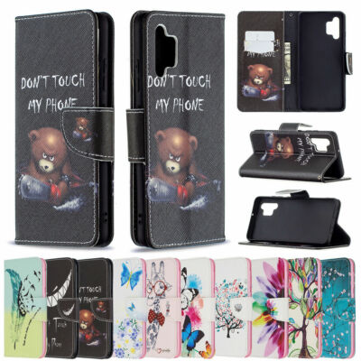 Flip Paint Wallet Phone Case For Huawei P50 P40 P30 Mate 30 Pro Honor 9X Lite