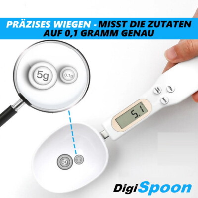 DigiSpoon Digitale Löffelwaage LCD Küchenwaage Mini Waage