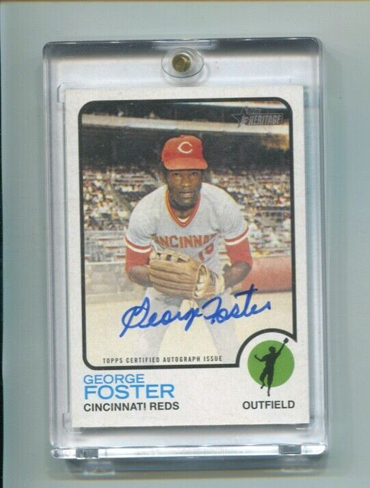 2022 Topps Heritage - GEORGE FOSTER - Real One Autograph - CINCINNATI REDS