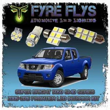 White LED interior lights package kit for 2005-15 Frontier 5 pcs 5050 series SMD