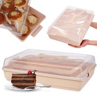 Kadax Kuchenbox Mit Deckel, Aus Kunststoff, Mit Beitrag, Rosa
