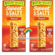 2 Packs Nature Valley Sweet & Salty Peanut Granola Bars 48 ct 59.2 oz Each Pack 