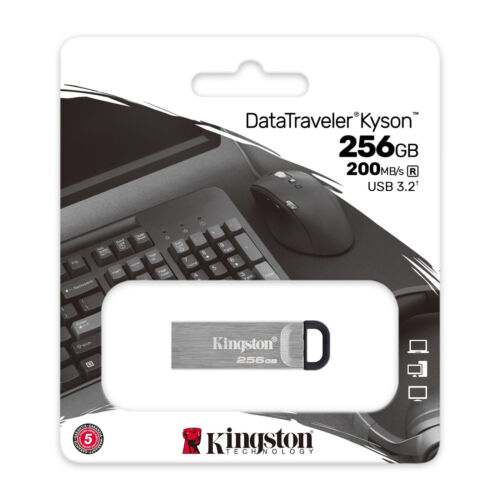 DTKN/256GB Kingston DataTraveler Kyson 256GB USB Typ-A 3.2 Gen 1 (3.1 1) 200 ~D~ - Afbeelding 1 van 1