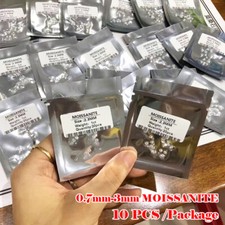 10STK 0.7-3mm DEF Farbe Moissanit Rund VVS Lo...