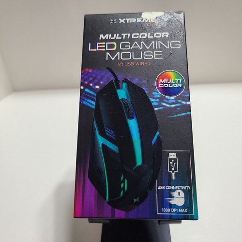 Multi Color LED Gaming Mouse 4ft USB Wired by Xtreme Tech. - Picture 3 of 19