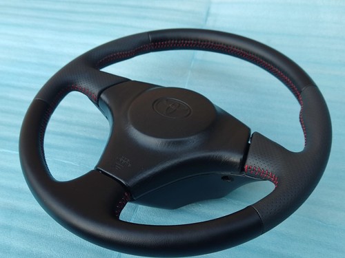 JDM TOYOTA JZA80 SUPRA AE111 LEVIN AE101 MR2 SPRINTER LEATHER STEERING WHEEL!!! - Picture 6 of 11