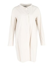 Jil Sander Collared Dress In Ivory Cotton Eu36