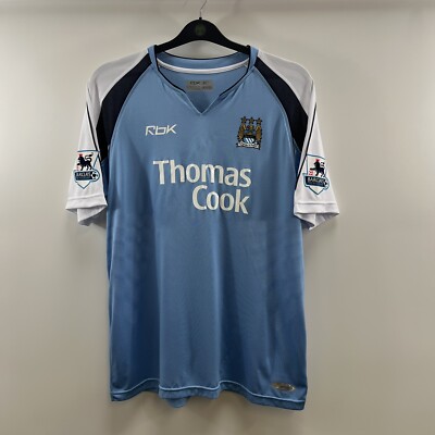 Manchester City Dunne 22 Player Issue Home Football Shirt 2006/07