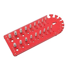 3/32 to 1/2 Inch Portable Thread Checker Nut and Bolt Size Gauge 18 Holes