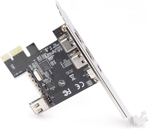DIGITUS IO-Karte - PCIe - Firewire 1394a Schnittstellen-Karte - 3-Port - & 2x 13 - Zdjęcie 2 z 7