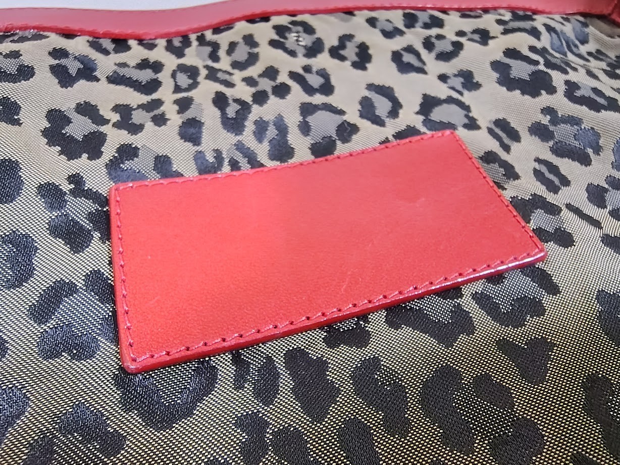 Fendi Clutch Bag Purse   Leopard  Leather Nylon Authentic 398T0359 thumbnail 18
