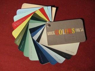 1954 Buick Salesman Paint Samples Sales Brochure Booklet Catalog Old Original