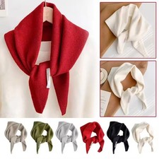 Wool Triangular Scarf Warm Shawl For Women Triangle Knit Scarves Wraps Warmer