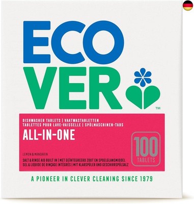 Ecover Dishwasher Tablets All-in-One with Dishwasher Salt and Rinse Aid,