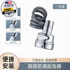 Kitchen Faucet Extender with Stretchable Hose Bathroom Sink Sprayer 3 Modes Fauc