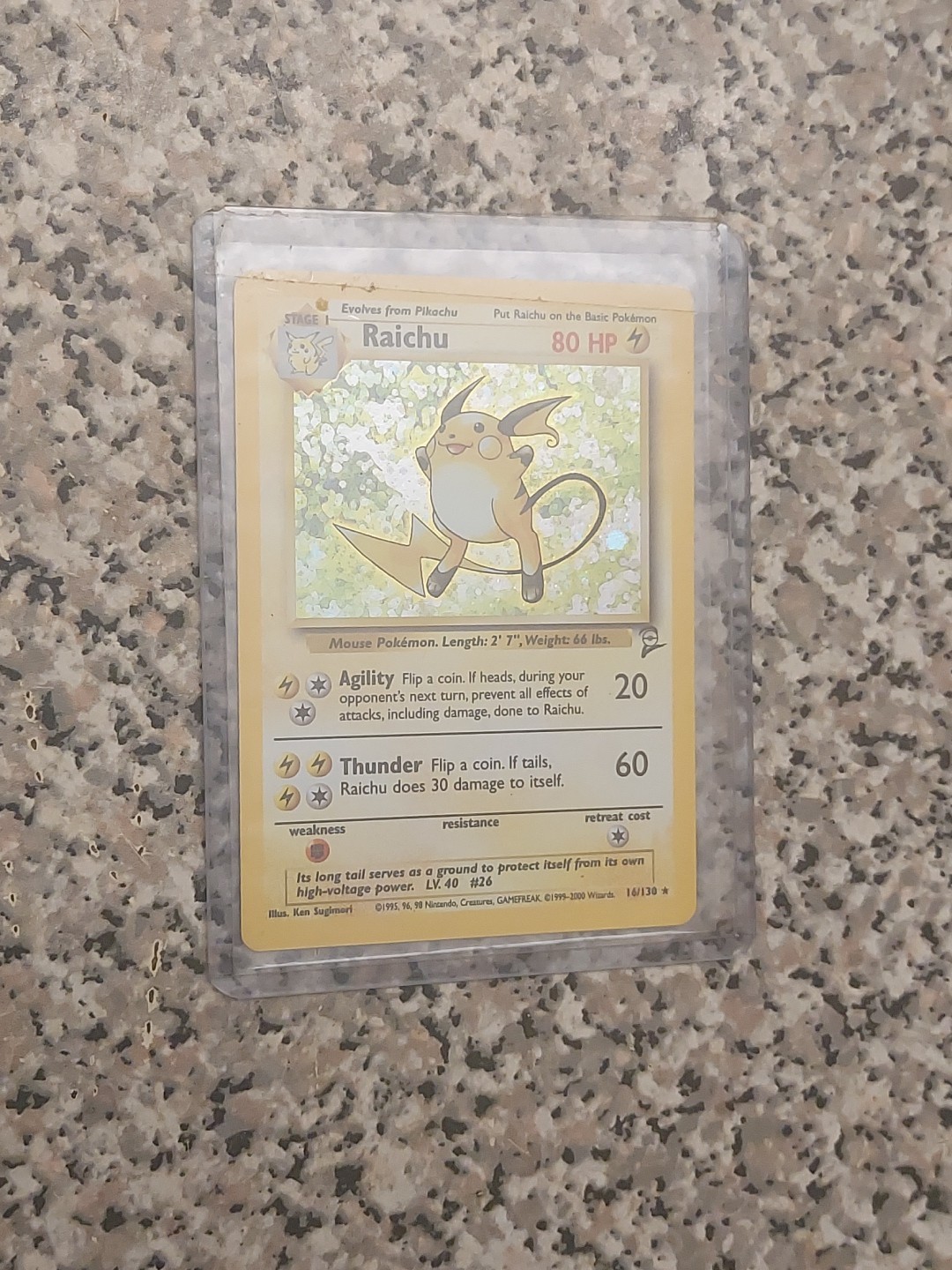 Rare Raichu Pokemon Card 16/30 (1999 - 2000).