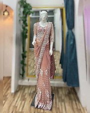 Saree Blouse Bollywood Party Wear Indian Pakistani New Sari Wedding Designer