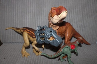 Jurassic World mattel toys lot Tyrannosaurus rex battle damage *Good condition*