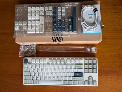 NiZ X87 TKL EC Keyboard w/ QMK/Via-Enabled PCB, 35g Domes, New PBT Keycaps