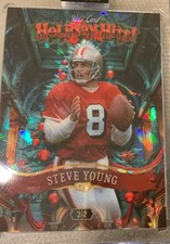 2025 Wild Card - Holiday Hits Steve Young 2/2 49ers HOF Refractor Cracked Ice