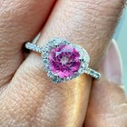 925 Sterling Silver Ring Heart 5mm Natural Topaz Gemstone Zircon Handmade Flower — photo 4