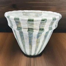 Root Candles Irridescent Luster Planter/Candle Holder - Striped - Ceramic