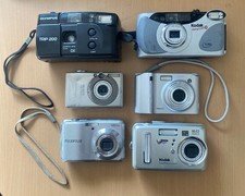 6x Digital Compact Cameras Job Lot Untested SPAIRS REPAIRS Fuji Canon -- READ