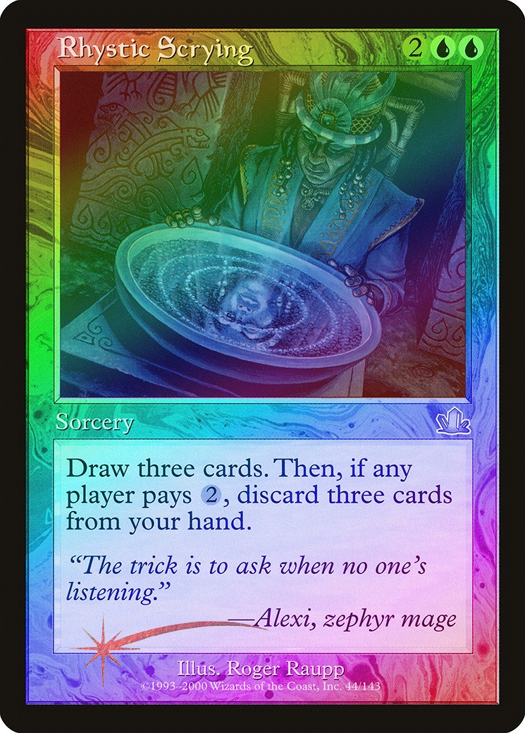 Rhystic Scrying FOIL Prophecy NM Blue Uncommon MAGIC GATHERING CARD ABUGames
