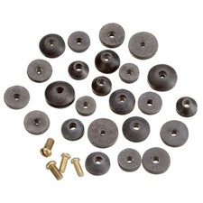 Plumb Pak PP805-21 Faucet Washer Assortment, Beveled, Brass/Rubber, For: Sink an