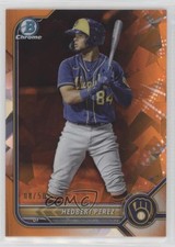 2022 Bowman Sapphire Edition Chrome Prospects Orange 8/50 Hedbert Perez 0u17