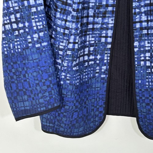 Catherines Reversible Jacket Size 4x Colorful Artsy Print Lightweight Open Front - Picture 4 of 11
