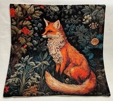 William Morris Abstract Floral Fox Design Linen Throw Pillow Cover Home Decor