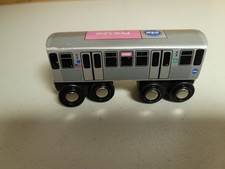 Munipals Wooden Subway "L" Train Chicago CTA Pink Line Train Car