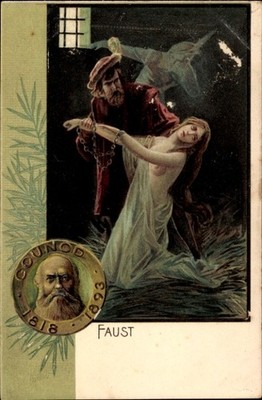 Präge Künstler Ak Charles François Gounod, Faust, Erotik - 11373147