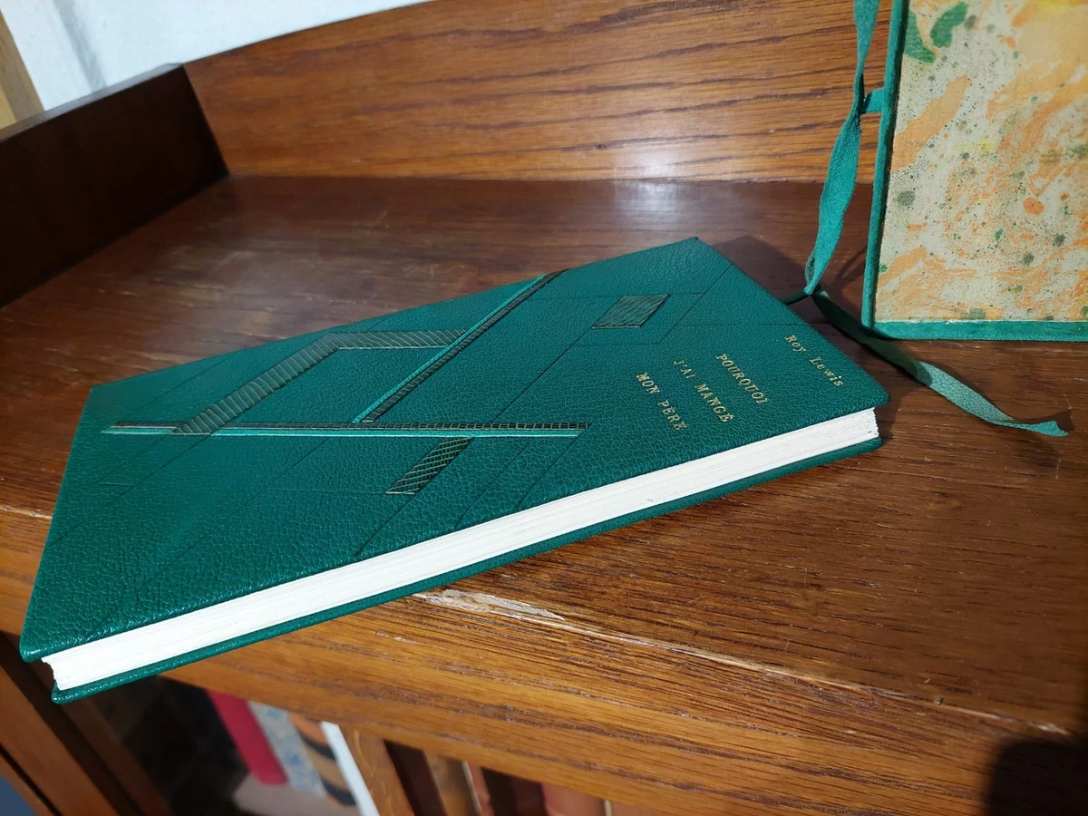 Roy Lewis VERCORS Steinzeit Satire Fantasy LEDER HANDEINBAND Designer Binding