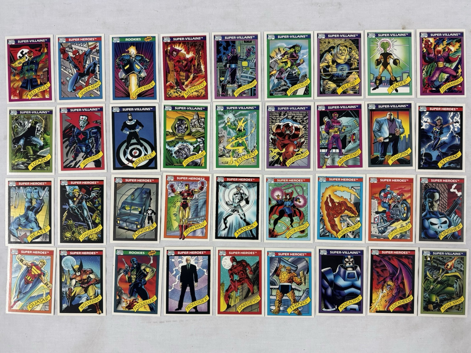 Marvel Impel 1990 Card Lot Of 36 No Dupes Spider-Man Wolverine
