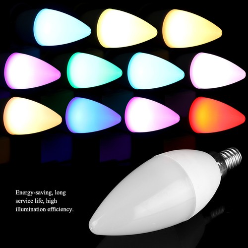 As AU (E12RGB+Warm White)3W Multi Color Changing LED Candle Light Bulb AC85-26 - Picture 11 of 17